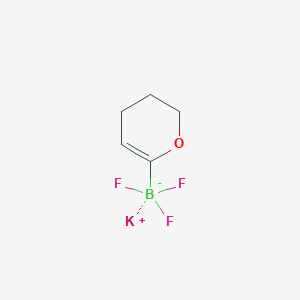 molecular formula C5H7BF3KO B13549921 potassium(3,4-dihydro-2H-pyran-6-yl)trifluoroboranuide 
