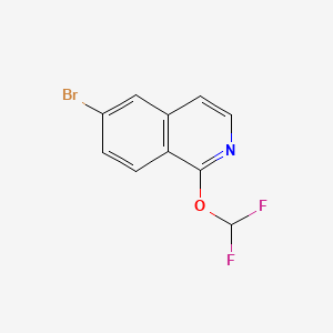 molecular formula C10H6BrF2NO B13549927 6-Bromo-1-(difluoromethoxy)isoquinoline 