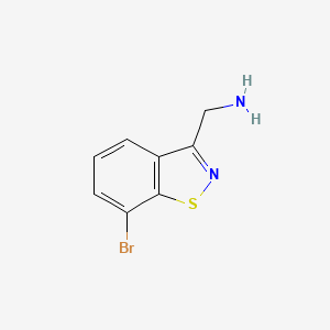 molecular formula C8H7BrN2S B13549935 (7-Bromo-1,2-benzothiazol-3-yl)methanamine 