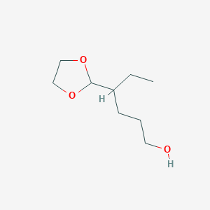 molecular formula C9H18O3 B1354994 4-(1,3-Dioxolan-2-yl)hexan-1-ol CAS No. 139133-21-4