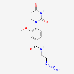 molecular formula C14H16N6O4 B13549940 N-(2-azidoethyl)-4-(2,4-dioxo-1,3-diazinan-1-yl)-3-methoxybenzamide 