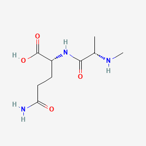 molecular formula C9H17N3O4 B13549946 (2R)-4-carbamoyl-2-[(2S)-2-(methylamino)propanamido]butanoic acid 