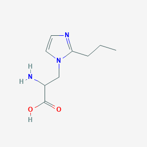 molecular formula C9H15N3O2 B13549953 2-Amino-3-(2-propyl-1h-imidazol-1-yl)propanoic acid 