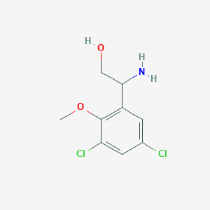 molecular formula C9H11Cl2NO2 B13549962 2-Amino-2-(3,5-dichloro-2-methoxyphenyl)ethan-1-ol 