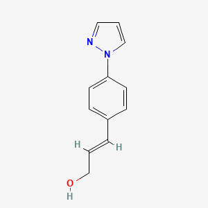 molecular formula C12H12N2O B13549970 3-(4-(1h-Pyrazol-1-yl)phenyl)prop-2-en-1-ol 