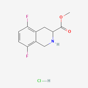 molecular formula C11H12ClF2NO2 B13549993 Methyl5,8-difluoro-1,2,3,4-tetrahydroisoquinoline-3-carboxylatehydrochloride 