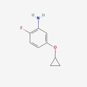 molecular formula C9H10FNO B13550010 5-Cyclopropoxy-2-fluoroaniline 