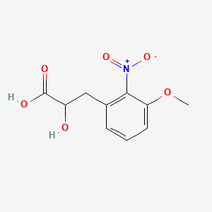 molecular formula C10H11NO6 B13550020 2-Hydroxy-3-(3-methoxy-2-nitrophenyl)propanoic acid 