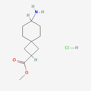 molecular formula C11H20ClNO2 B13550025 Methyl 7-aminospiro[3.5]nonane-2-carboxylate hydrochloride 
