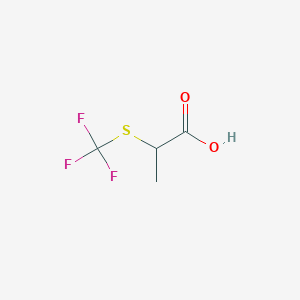 molecular formula C4H5F3O2S B1355006 2-[(Trifluoromethyl)sulfanyl]propanoic acid CAS No. 63471-78-3