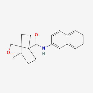 molecular formula C19H21NO2 B13550070 1-methyl-N-(naphthalen-2-yl)-2-oxabicyclo[2.2.2]octane-4-carboxamide 