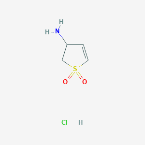 molecular formula C4H8ClNO2S B1355009 (1,1-Dioxido-2,3-dihydro-3-thienyl)amine hydrochloride CAS No. 62510-60-5