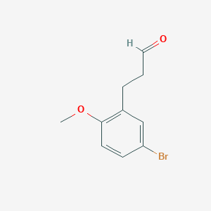 molecular formula C10H11BrO2 B13550108 3-(5-Bromo-2-methoxyphenyl)propanal CAS No. 33538-85-1