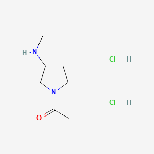 molecular formula C7H16Cl2N2O B13550124 1-[3-(Methylamino)pyrrolidin-1-yl]ethan-1-onedihydrochloride CAS No. 2825011-39-8