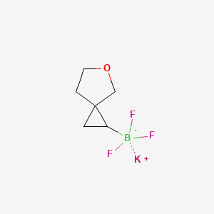 molecular formula C6H9BF3KO B13550135 Potassium trifluoro(5-oxaspiro[2.4]heptan-1-YL)borate 