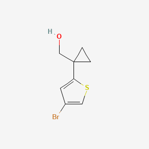 molecular formula C8H9BrOS B13550143 1-(4-Bromo-2-thienyl)cyclopropanemethanol 