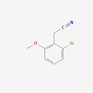 molecular formula C9H8BrNO B13550155 2-(2-Bromo-6-methoxyphenyl)acetonitrile 
