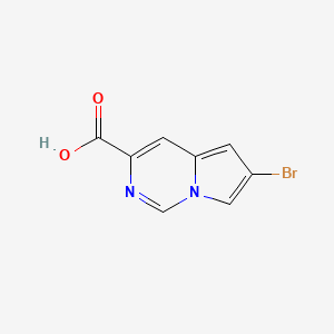 molecular formula C8H5BrN2O2 B13550181 6-Bromopyrrolo[1,2-c]pyrimidine-3-carboxylic acid 