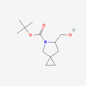 molecular formula C12H21NO3 B13550217 Tert-butyl 6-(hydroxymethyl)-5-azaspiro[2.4]heptane-5-carboxylate 