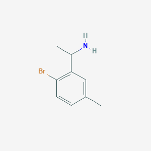 molecular formula C9H12BrN B13550290 1-(2-Bromo-5-methylphenyl)ethan-1-amine 