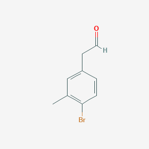 molecular formula C9H9BrO B13550351 2-(4-Bromo-3-methylphenyl)acetaldehyde 