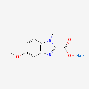 molecular formula C10H9N2NaO3 B13550352 sodium5-methoxy-1-methyl-1H-1,3-benzodiazole-2-carboxylate 