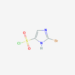 molecular formula C3H2BrClN2O2S B13550363 2-bromo-1H-imidazole-5-sulfonylchloride 