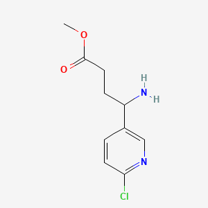 molecular formula C10H13ClN2O2 B13550372 Methyl 4-amino-4-(6-chloropyridin-3-yl)butanoate 