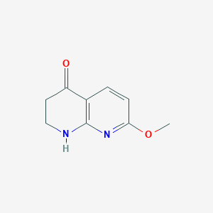 molecular formula C9H10N2O2 B1355043 7-Methoxy-2,3-dihydro-1,8-naphthyridin-4(1H)-one CAS No. 82070-49-3