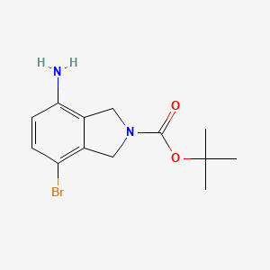 molecular formula C13H17BrN2O2 B13550442 tert-Butyl 4-amino-7-bromoisoindoline-2-carboxylate 