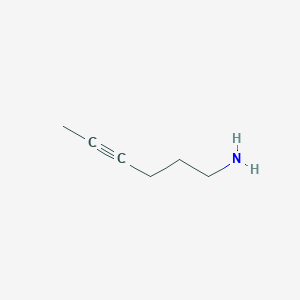 molecular formula C6H11N B13550478 Hex-4-yn-1-amine 