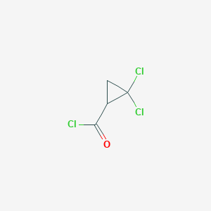molecular formula C4H3Cl3O B1355051 2,2-Dichlorocyclopropanecarbonyl chloride CAS No. 5365-15-1