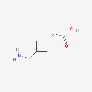 molecular formula C7H13NO2 B13550536 2-[3-(Aminomethyl)cyclobutyl]acetic acid 