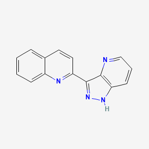 molecular formula C15H10N4 B13550551 Quinolinylpyrazolopyridine 