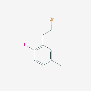 molecular formula C9H10BrF B13550560 2-(2-Bromoethyl)-1-fluoro-4-methylbenzene 