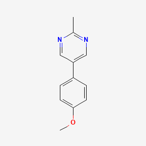 molecular formula C12H12N2O B1355059 5-(4-甲氧基苯基)-2-甲基嘧啶 CAS No. 82525-20-0