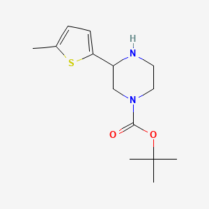 molecular formula C14H22N2O2S B13550659 Tert-butyl 3-(5-methylthiophen-2-yl)piperazine-1-carboxylate 