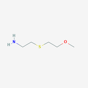 molecular formula C5H13NOS B13550667 1-[(2-Aminoethyl)sulfanyl]-2-methoxyethane 