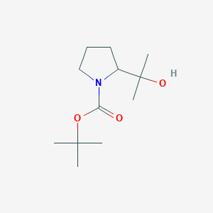 molecular formula C12H23NO3 B13550688 Tert-butyl 2-(2-hydroxypropan-2-YL)pyrrolidine-1-carboxylate 
