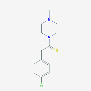 molecular formula C13H17ClN2S B135507 1-[2-(4-Chlorophenyl)ethanethioyl]-4-methylpiperazine CAS No. 159298-83-6