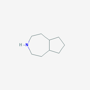 molecular formula C9H17N B13550772 Decahydrocyclopenta[d]azepine 