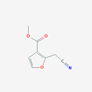 molecular formula C8H7NO3 B1355079 Methyl 2-(cyanomethyl)furan-3-carboxylate CAS No. 59760-33-7
