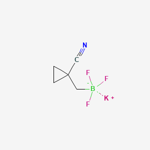 molecular formula C5H6BF3KN B13550796 Potassium ((1-cyanocyclopropyl)methyl)trifluoroborate 
