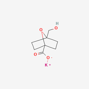 molecular formula C8H11KO4 B13550802 Potassium4-(hydroxymethyl)-7-oxabicyclo[2.2.1]heptane-1-carboxylate 