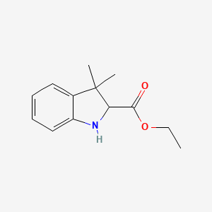 molecular formula C13H17NO2 B13550818 Ethyl 3,3-dimethylindoline-2-carboxylate 