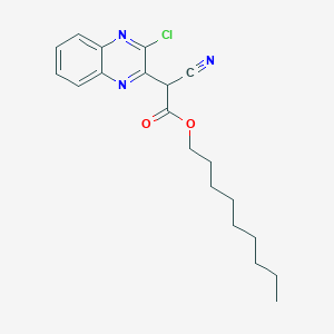 molecular formula C20H24ClN3O2 B13550844 Nonyl (3-chloroquinoxalin-2-yl)(cyano)acetate 