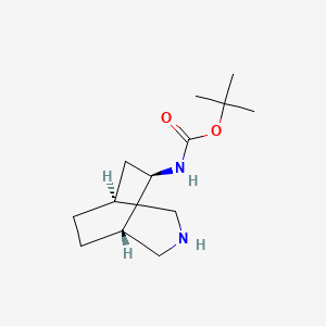 molecular formula C13H24N2O2 B13550849 tert-Butyl ((1S,5S,6R)-3-azabicyclo[3.2.2]nonan-6-yl)carbamate 
