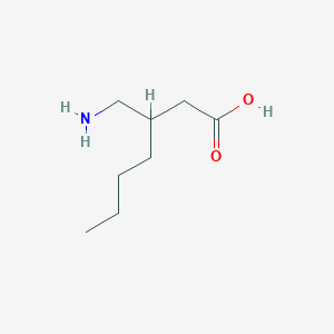 molecular formula C8H17NO2 B13550895 3-(Aminomethyl)heptanoic acid 
