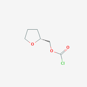molecular formula C6H9ClO3 B13550909 (2R)-oxolan-2-ylmethyl chloroformate 