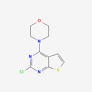 molecular formula C10H10ClN3OS B1355093 4-(2-Chlorothieno[2,3-d]pyrimidin-4-yl)morpholine CAS No. 63894-67-7